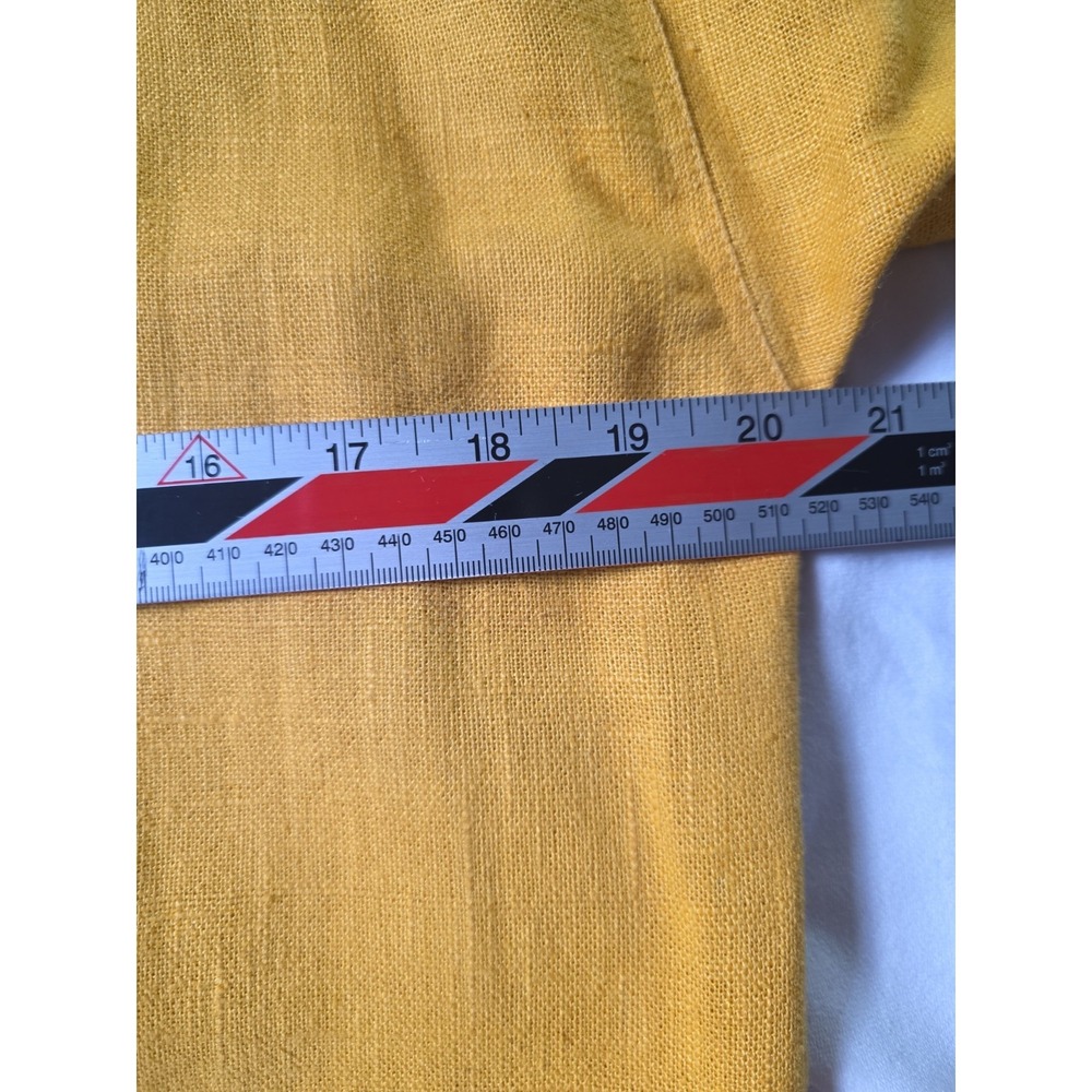 Vintage 80's Iconic Diane von Furstenberg Mustard 100% Ramie Blazer/Skirt Set. - Picture 15 of 16
